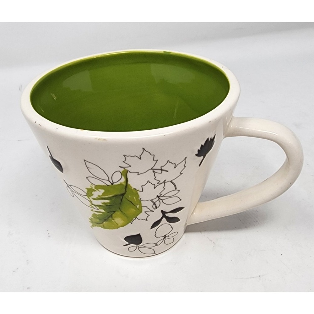 Starbucks Coffee Mug 10 Oz Falling Leaves 3D 2007 Autumn Tea Cup Multicolor EUC
